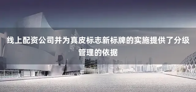 线上配资公司并为真皮标志新标牌的实施提供了分级管理的依据